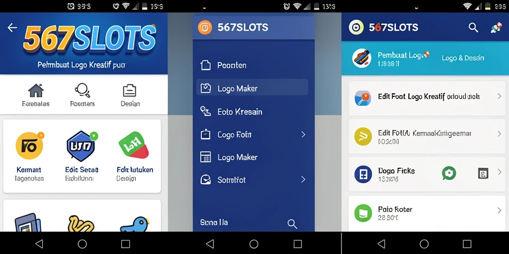 Antarmuka intuitif 567SLOTS untuk pembuatan logo yang efektif.