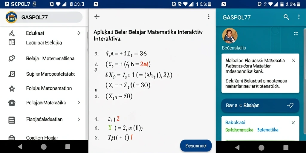 Antarmuka GASPOL77 yang menarik dan interaktif untuk belajar matematika.