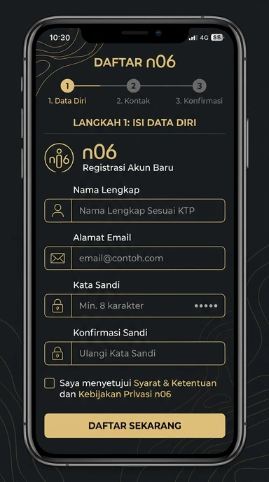 Tampilan halaman daftar n06
